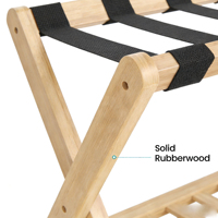 Porte-bagages pliable en bois massif pour chambre d'hôtel, étagère de rangement pour salle de bain, utilisé pour les chambres à coucher, les gîtes et les chambres d'hôtes