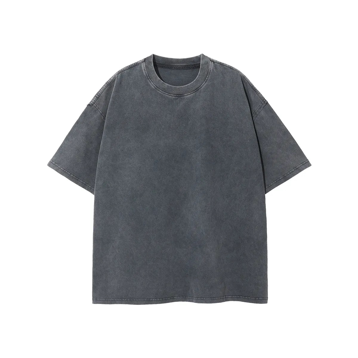 Acid Wash 275 Gsm 100% Katoen Hoge Kwaliteit Heren T-Shirt Oversized Custom Logo Borduurwerk Shirts Voor Mannen Fabrikant