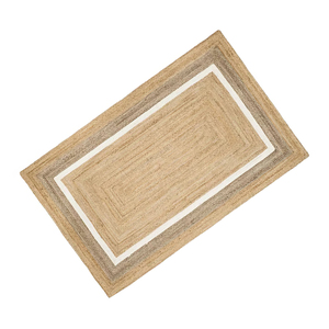 Tapis de porte en jute antidérapant, tapis d'entrée en fibres naturelles avec base en caoutchouc pour un sol sûr et la prévention des chutes - Product Image 1