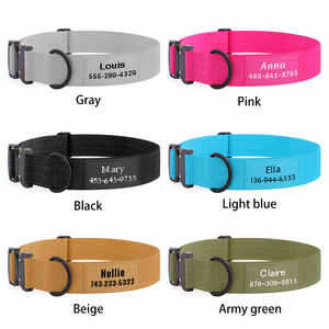 <strong>Tactical</strong> <strong>Dog</strong> <strong>Collar</strong> Personalized Name Tag Blank Rubber Name Plate Quick Release Buckle Custom Name <strong>Dog</strong> <strong>Collar</strong> OEM Factory - Product Image 4
