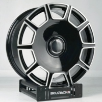 Jantes forgées BZY 5x120 de 23 et 24 pouces, jantes personnalisées de luxe noires brillantes pour Rolls Royce Wraith Ghost Dawn Spectre Phantom Cullinan