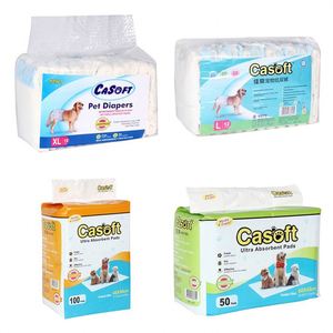 Venta al por mayor de fábrica: Nuevas alfombrillas ecológicas desechables para mascotas, pañales transpirables de tela de fibra con estampado de animales para perros y gatos. - Product Image 6