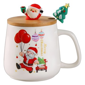Christmas Ceramic Mug Custom Logo Santa Print <b>Gift</b> Cup Nordic <b>Retro</b> Coffee Mug for Holiday Season - Product Image 4