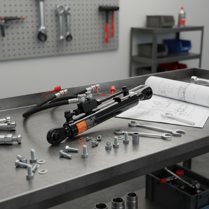 Cylindre à piston hydraulique à double effet à longue course en acier inoxydable pour <span class=keywords><strong>bras</strong></span> d'excavatrice de camion-benne - Product Image 1