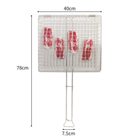 Panier de cuisson portable en acier inoxydable pour barbecue, panier à poisson, grille de cuisson en treillis métallique facile à retourner, support pour fruits de mer, légumes et viandes, outil de barbecue