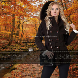 ผู้หญิงเสื้อขนสัตว์ขนสัตว์ Hooded Parka Jacket, - Product Image 3