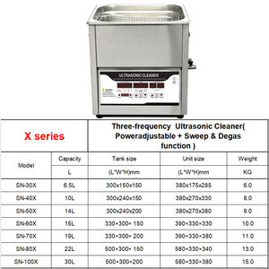 อุปกรณ์ทำความสะอาดอัลตร้าโซนิคไฟฟ้า SN-100X 30L สแตนเลสสำหรับชิ้นส่วนโลหะต่างๆแว่นตานาฬิกาเครื่องมือเครื่องประดับ - Product Image 5