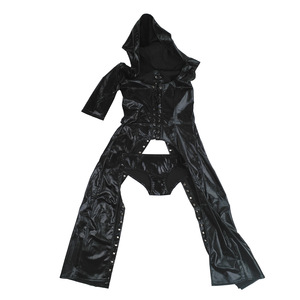 Nuovo Completo Capodanno per Bambini e Donne: Gilet, Mantello Lungo, Abito Nero per il Festival dei Fantasmi e la Risurrezione, Pantaloncini da Strega in Ecopelle Taglie Forti - Product Image 5