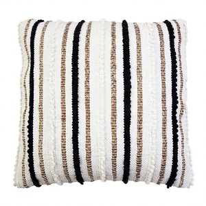 Luxury Hot Sell Decorative Boho Stripe Outdoor Cotton Cushion Cover Handwoven Decorative <b>Throw</b> Pillow Unique Boho Pillow Cover - Product Image 1
