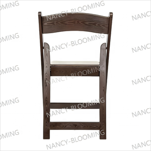 Silla de resina marrón plegable para eventos de jardín con aspecto de madera al aire libre al por mayor de alta calidad - Product Image 5