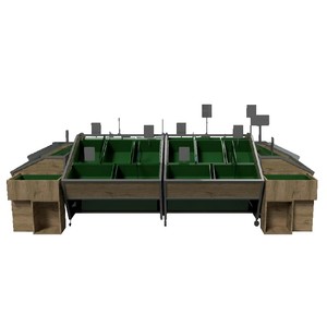 Estante de exhibición de frutas y verduras de alta capacidad móvil de madera Highbright para supermercado - Product Image 2