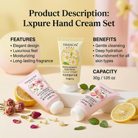 Crème pour les mains aux fleurs de fruits Lxpure 30g, double hydratation, camomille aromatique, petit format portable, unisexe, emballage basique