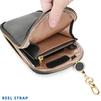 Mode Logo personnalisé petit téléphone portable épaule bandoulière poche portefeuille pochette téléphone portable sacs étui avec sangle de cou clé corde