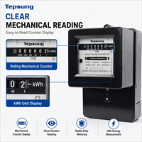 Tepsung DD862 Meter Energi Tradisional Satu Fasa Dua Kawat - Meter Watt-Jam Mekanis Kelas Akurasi 2.0 100A Maks.