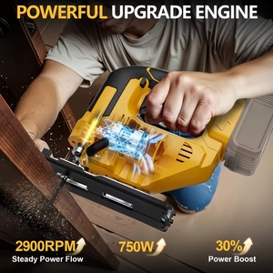 <span class=keywords><strong>Scie</strong></span> <span class=keywords><strong>sauteuse</strong></span> sans fil 20V Max à vitesse variable avec éclairage LED, coupe oblique, <span class=keywords><strong>action</strong></span> orbitale, moteur sans balais, pour le bricolage du bois et du métal - Product Image 3