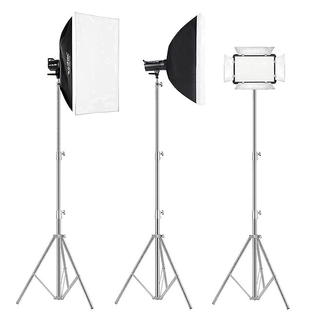 Stainless Steel 2.8m Light Stand Photography Heavy Duty Tripod Camera Light Tripod Stand for Video Light Softbox