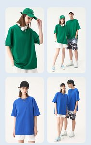 US Style 270g Heavy Cotton Men's T-<strong>Shirt</strong> Trendy Brand Oversize <strong>White</strong> <strong>Shirt</strong> with Loose Shoulders Blank Design - Product Image 4