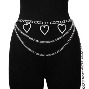 ห่วงโซ่คาดเอวแฟชั่นห่วงโซ่หลายชั้นประดับเพชรสำหรับงานปาร์ตี้ - Product Image 1