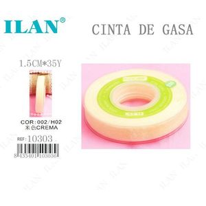 Nastro in garza ILAN 1,5 cm x 35 iarde, colore crema, per forniture artigianali - Product Image 3