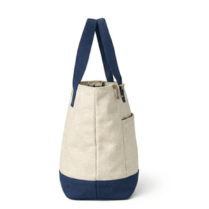 Bolsa de Compras Reutilizable con Logotipo Personalizado, Bolsa de Transporte Diaria, Bolsa de Playa de Lona de Algodón Resistente con Cierre - Product Image 3