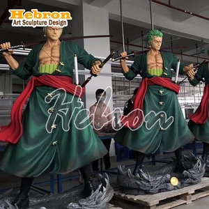<span class=keywords><strong>Figurine</strong></span> d'action Zoro grandeur nature avec épée, <span class=keywords><strong>figurine</strong></span> d'anime <span class=keywords><strong>Roronoa</strong></span> Zoro en résine, vente chaude - Product Image 2