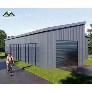 Atelier préfabriqué moderne à structure en acier léger à installation rapide, bâtiment de magasin, bureau, abri de voiture, entrepôt, imperméable - Product Image 2