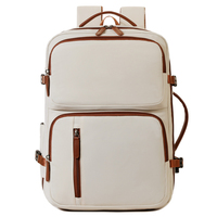 Sac à dos léger en tissu Oxford pour étudiant, imperméable, portable, pour randonnée, avec plusieurs poches, sac de voyage scolaire, compartiment latéral pour bouteille d'eau et ordinateur portable