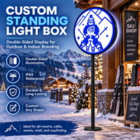 Enseigne lumineuse LED double face sur pied personnalisée, étanche IP65, pour affichage publicitaire extérieur de logo d'entreprise