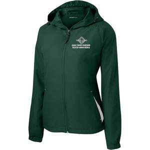 INK STITCH Chaquetas bordadas con logotipo personalizado para mujer LST76 Colorblock Full Zip up Windbreaker Diseña tus propios textos y colores - Product Image 3