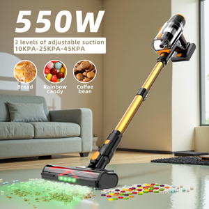 Aspirateur sans fil, 550W/45Kpa, avec écran tactile, autonomie de 55 minutes, aspirateurs sans fil pour la maison, aspirateur rechargeable - Product Image 3