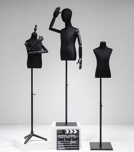 Manichino Mezzo Busto per Esposizione Abbigliamento Bambini, Espositore Nero in Lino per Bambini e Bambine, per Vetrina - Product Image 2