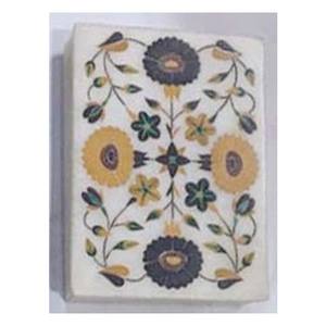 Main Blanc Marbre Inlay Bijoux Boîte - Product Image 1