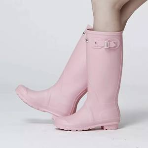 Anpassen Frauen <span class=keywords><strong>Sexy</strong></span> Matt PVC Long Wellington Wasserdicht welly Modische Regens tiefel Damen - Product Image 6