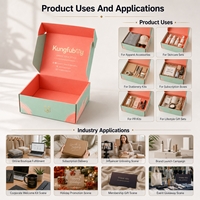 Boîte d'emballage en carton rigide de luxe avec logo en feuille d'or personnalisée en gros pour les boîtes d'abonnement et les kits de beauté PR