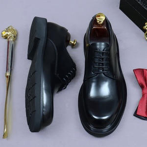 Zapatos Formales de Negocios de Cuero para Hombre, Diseño con Cordones Impermeables para Otoño, Oficina y Desplazamientos Laborales - Product Image 1