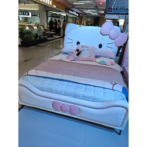 <span class=keywords><strong>Cama</strong></span> Inteligente Moderna Ajustable con Diseño de Princesa de Dibujos Animados, de Cuero Suave y con Almacenamiento, para Niños, Venta al Por Mayor - Product Image 4