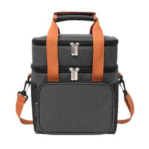 Sac isotherme pour pique-nique Rh2506, 13,8 L, portable, avec poche à glace, pour usage extérieur, gris - Product Image 5