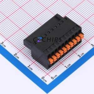 DB2EKD-2.5-10P-BK Plug-in Terminal Block P=2.5mm Connector ( Connector Type: Male Plug )( Construction: 1x10P )( Pitch: 2.5mm ) - Product Image 1