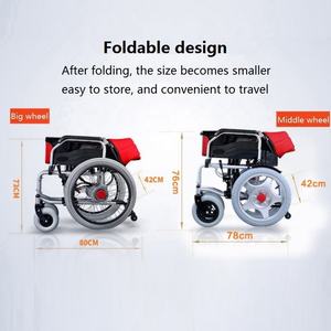 Silla de Ruedas Eléctrica Plegable KSM-502 de 24 Pulgadas, Motorizada, con Batería, Novedad en Ventas - Product Image 2