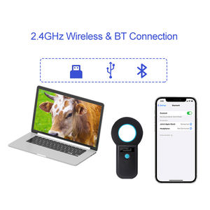 Lector RFID portátil al por mayor de 125Khz escáner de etiquetas de microchip para animales de compañía <span class=keywords><strong>ISO11784</strong></span> LF lector de animales Rfid - Product Image 4