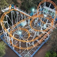 Promotion : Manèges Portables pour Parcs d'Attractions, Montagnes Russes Mobiles avec Remorque, Attraction de Parc à Thème