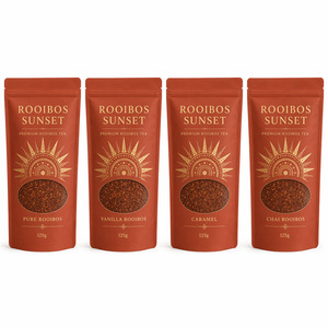 ถุงชา Rooibos สีแดงแบบซอง ถุงไมลาร์แบบปิดผนึกได้ ตั้งได้ ฐานแบน สำหรับบรรจุภัณฑ์อาหาร สำหรับชาใบชาแอฟริกัน ปราศจากคาเฟอีน - Product Image 1