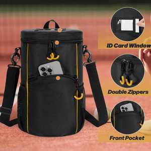 Sac à balles de tennis avec bandoulière amovible et réglable, sac de transport pour l'entraînement au baseball et au pickleball - Product Image 3