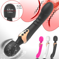 Bestseller USB-Aufladbarer Doppelkopf-Vibrator für Erwachsene AV-Vibrator & Rosen-Dildo G-Punkt-Masturbationshilfe