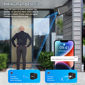 كاميرا أمن LCLCTEK تعمل ببطارية لاسلكية واي فاي كاميرا 4 ميجابكسل بألوان كاملة للإضاءة الكاشفة واي فاي IP66 كاميرا cctv لاسلكية خارجية - Product Image 5