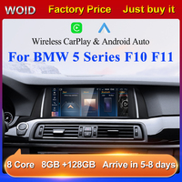 Navigation vidéo musicale sans fil CarPlay Android STWEI 10,25 pouces pour BMW Série 5 F10 F11 CIC Lecteur multimédia vidéo