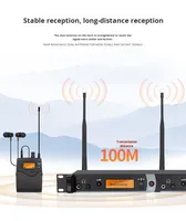 Système de monitoring intra-auriculaire sans fil UHF BHA IEM2050 à 2 canaux avec 6 récepteurs bodypack, retour de scène IEM pour chanteurs et groupes en direct
