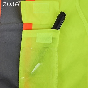 ZUJA Factory Zipper Front Aplicación de tráfico de alta calidad Chaleco de Seguridad Popular Precio al por mayor Chaleco de construcción de poliéster 100% - Product Image 5