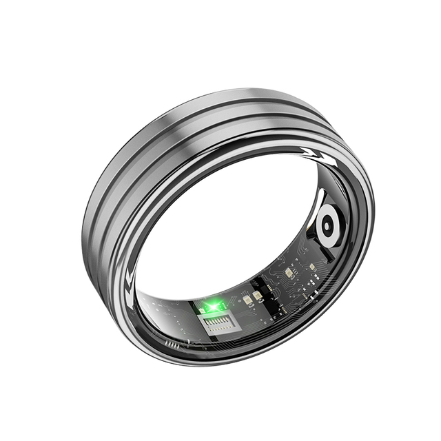 Smart Health Ring IP68 Waterproof Heart Rate Blood Oxygen Monitor Fingertip Fitness Tracker for Men and Women