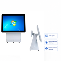 Terminal POS VFD de 15.6 Pulgadas con Pantalla Táctil Capacitiva y Escáner/Impresora Opcional para Proyectos de Servicio de Mostrador